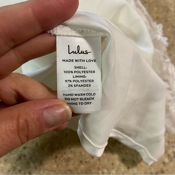 NWOT Lulus Eloquent Elegance White Embroidered Lace One-Shoulder Midi Dr… - Picture 9 of 10